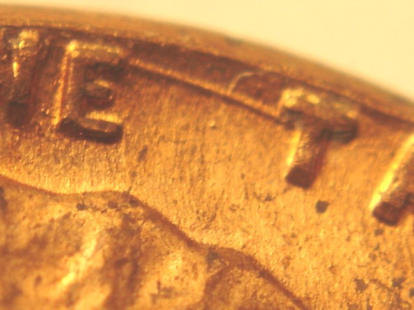 1960-Lincoln-Memorial-Cent---Die-Gouge-Between-We-&-Trust